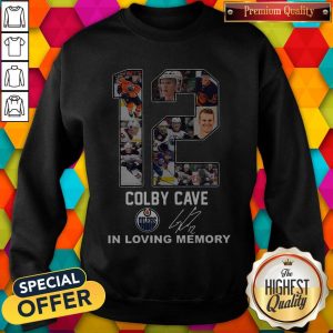 12 Colby Cave Oilers In Loving Memory Signature Halloween Sweatshirt