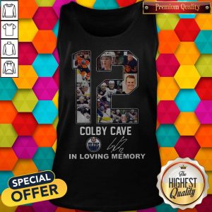 12 Colby Cave Oilers In Loving Memory Signature Halloween Tank Top