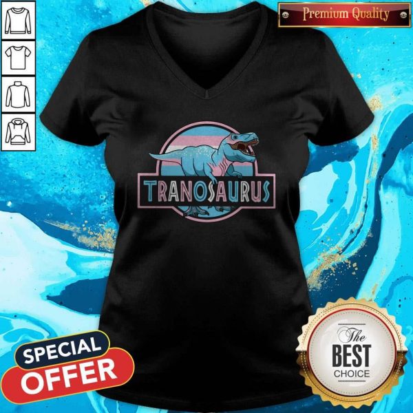 Awesome LGBT Tranosaurus V-neck