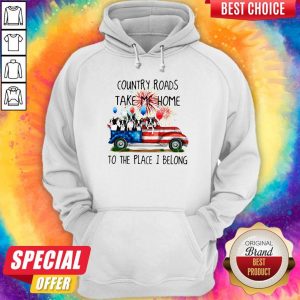 Boston Terrier American Flag 4th Of July 2020 Country Roads Take Me Home To The Place I Blong Hoodie