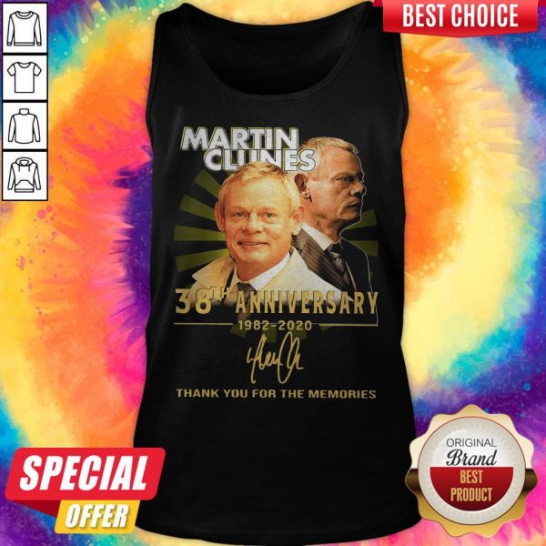 Martin Clunes 38th Anniversary 1982 2020 Thank You For The Memories Signature Tank Top