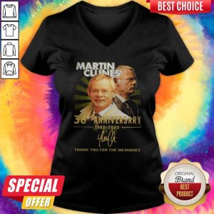 Martin Clunes 38th Anniversary 1982 2020 Thank You For The Memories Signature V-neck