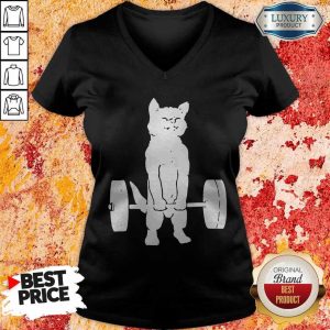 Pretty Cat And Gym Halloween V-neck