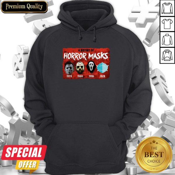 A History Of Horror Masks 1976 1980 1996 2020 Hoodie