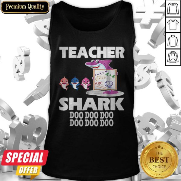 Awesome Teacher Shark Doo Doo Doo Cute Gift For Teacher Tank Top