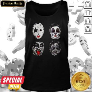 Horror Movie Character Faces Halloween Tank Top