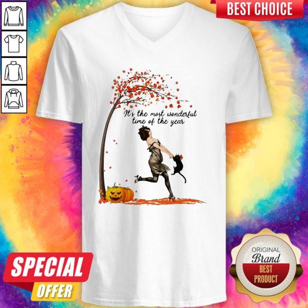 It_s The Most Wonderful Time Of The Year Fall Halloween V-neck
