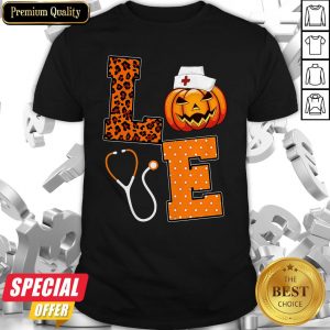 Love Nurse Pumpkin Halloween Shirt