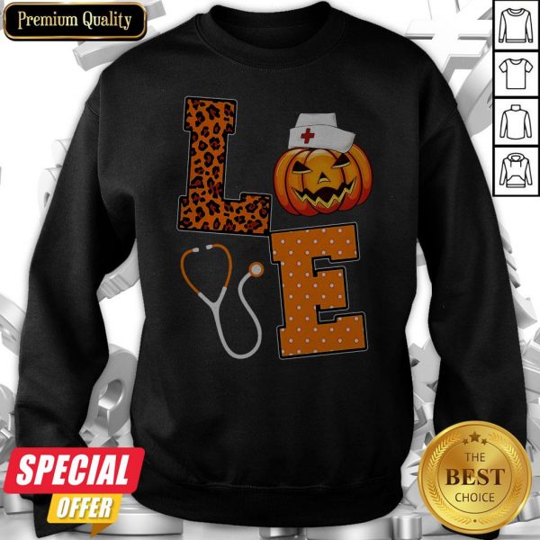 Love Nurse Pumpkin Halloween Sweatshirt