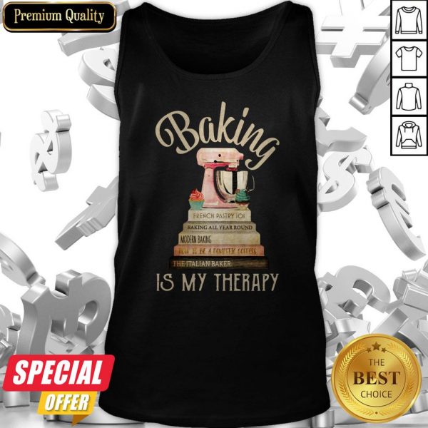Nice Books Baking Is My Therapy Tank Top
