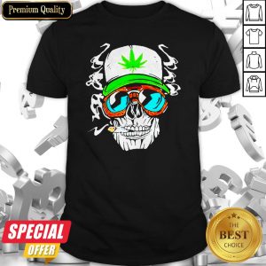 Nice Pothead Skull Cannabis Smoke Shirt