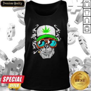 Nice Pothead Skull Cannabis Smoke Tank Top