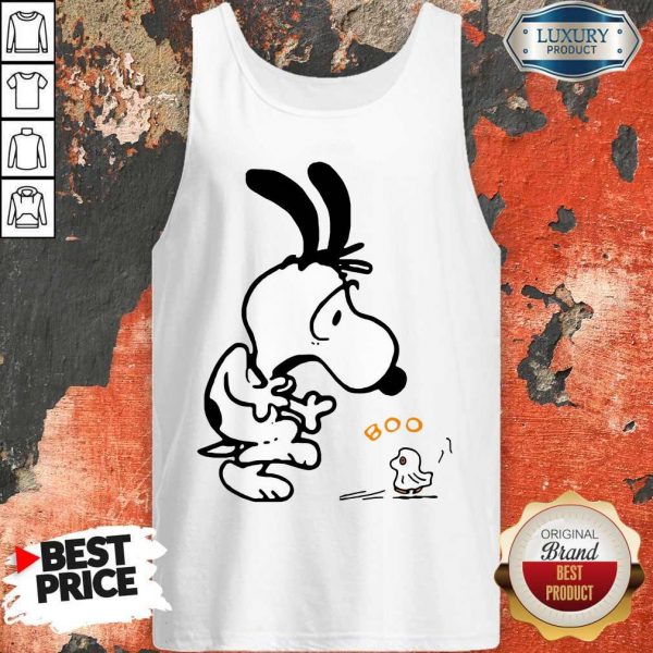 Nice Snoopy And Woodstock Boo Tank Top