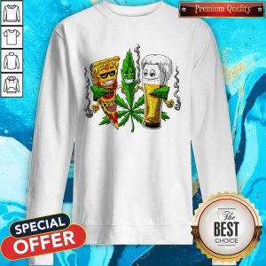 Nice Weed Leaf Pizza Beer Sweatshirt