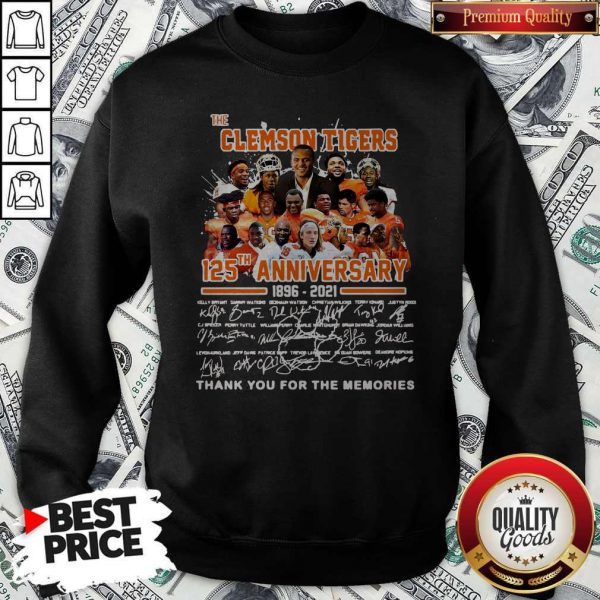 Official The Clemson Tigers 125TH Anniversary 1896 2021 Signatures Sweatshirt