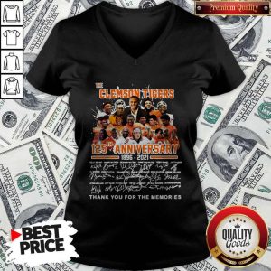 Official The Clemson Tigers 125TH Anniversary 1896 2021 Signatures V-neck