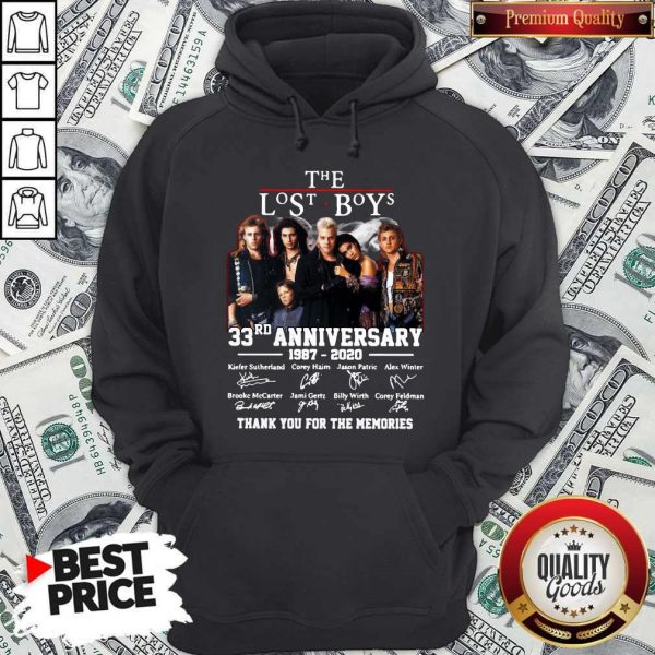 Official The Lost Boys 33rd Anniversary 1987 2020 Thank You For The Memories Signatures Hoodie