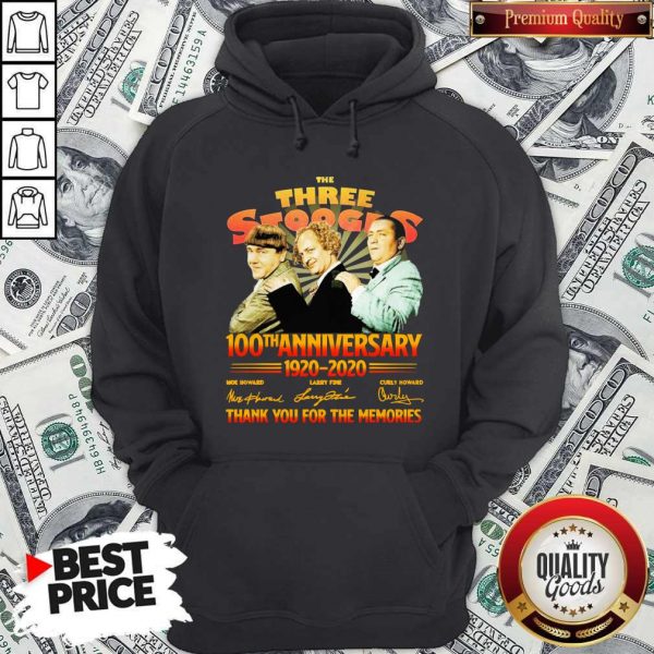 Official The Three Stooges 100TH Anniversary 1920 2020 Signatures Hoodie