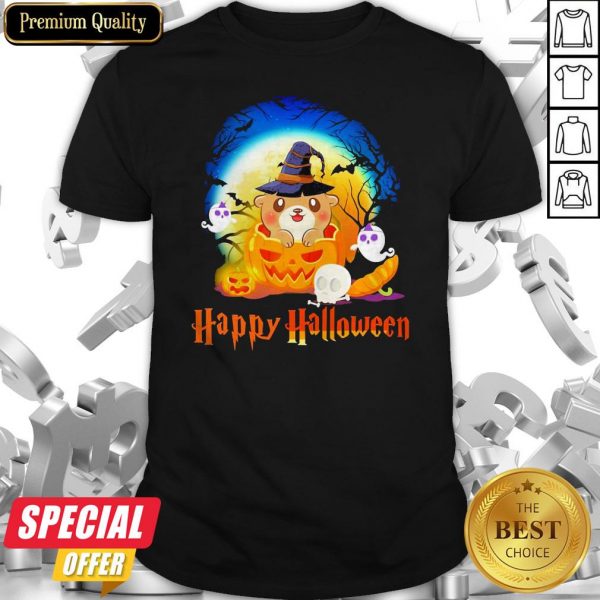 Otter Pumpkin Ghost Happy Halloween Shirt