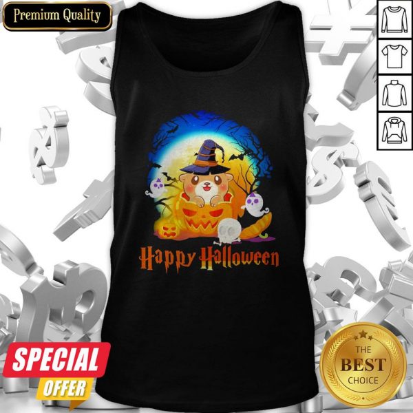 Otter Pumpkin Ghost Happy Halloween Tank Top
