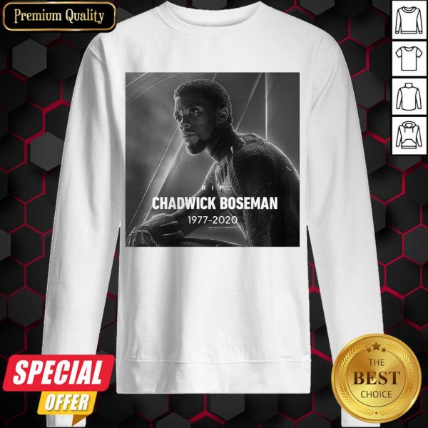 Rip Chadwick Boseman Black Panther 1977 2020 Thank You For The Memories Signature Sweatshirt