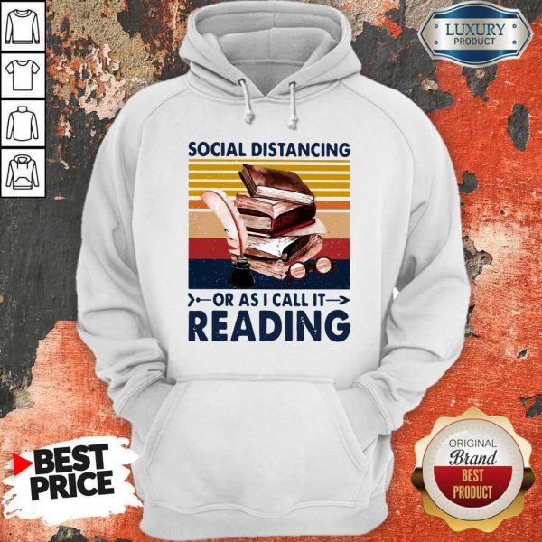 Social Distancing Or As I Call It Reading Vintage Hoodie