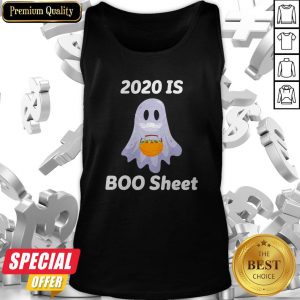 2020 Is Boo Sheet Costume Halloween Ghost In Mask Tank Top