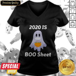 2020 Is Boo Sheet Costume Halloween Ghost In Mask V-neck