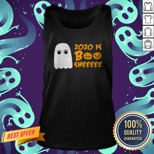 2020 Is Boo Sheet Funny Halloween Cute Spooky Ghost Tank Top