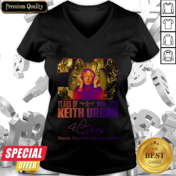 30 Years Of Keith Urban 1990 2020 Thank You For The Memories V-neck