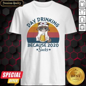 Cat Nurse Beer Day Drinking Because 2020 Sucks Vintage Retro Shirt