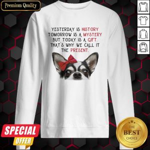 Chihuahua Yesterday Is History Tomorrow Is A Mystery But Today Is A Gift That’s Why We Call It The Present Sweatshirt