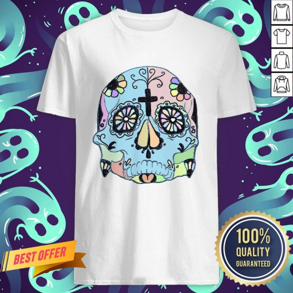 Day Of The Dead Dia De Los Muertos Psychedelic Pastel Sugar Skull Shirt