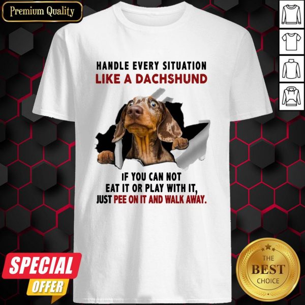 Handle Every Situation Like A Dachshund If You Can Not Eat It Or Play With It Shirt