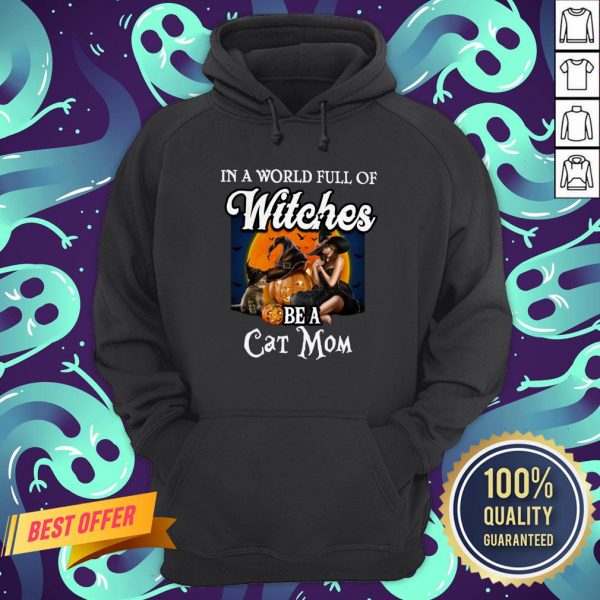 In A World Full Of Witches Be A Cat Mom Halloween Hoodie