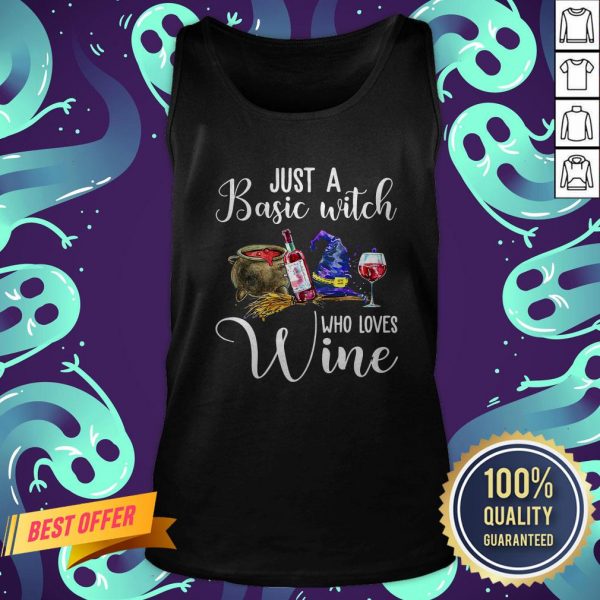 Just A Basic Witch Who Love Wine Tank Top