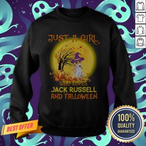 Just A Girl Who Loves Jack Russell And Falloween Pumpkin Sunset Halloween Sweatshirt