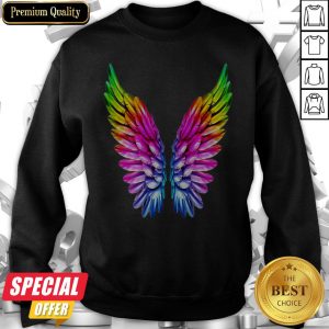 LGBT Rainbow Colored Angel Wings Lesbian And Gay Pride LGBT Sweatshirt