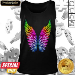LGBT Rainbow Colored Angel Wings Lesbian And Gay Pride LGBT Tank Top