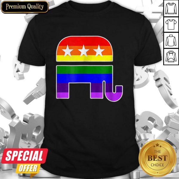 LGBT Republican Elephant Pride Flag Conservative Shirt