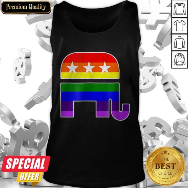 LGBT Republican Elephant Pride Flag Conservative Tank Top
