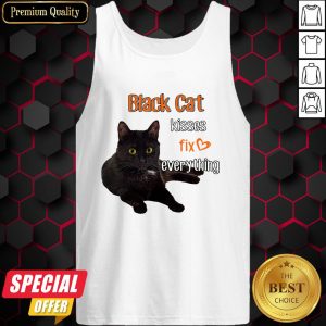 Nice Black Cat Kisses Fix Everything Tank Top