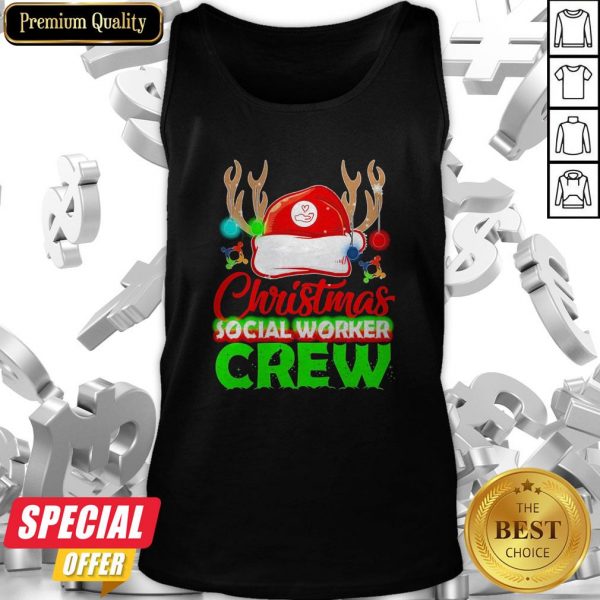 Nice Christmas Social Worker Crew Tank Top