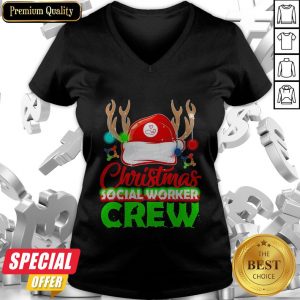 Nice Christmas Social Worker Crew V-neck
