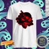 Red Burn Skull Dia Delos Muertos Day Of The Dead Shirt