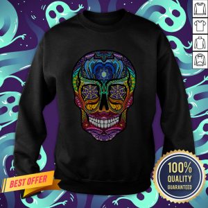 Sugar Skull Colorful Day Of The Dead Dia De Muertos Sweatshirt