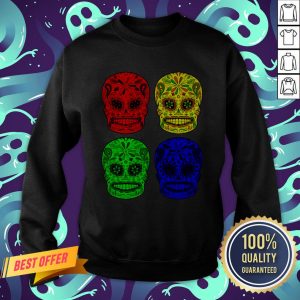 Sugar Skulls Colorful Dia De Los Muertos Day Dead Sweatshirt