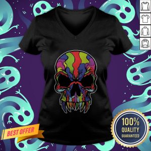 The Bad And The Good In One Color Skull Will Rock Your Life Day Dead V-neck
