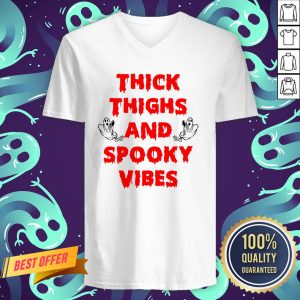 Thick Thighs And Spooky Vibes 2020 Halloween V-neck