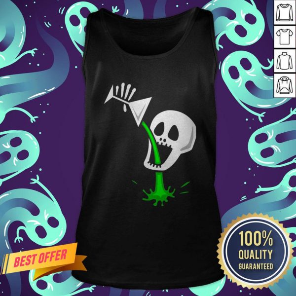 Thirsty Skull Fun For Halloween Or Day Of The Dead Tank Top